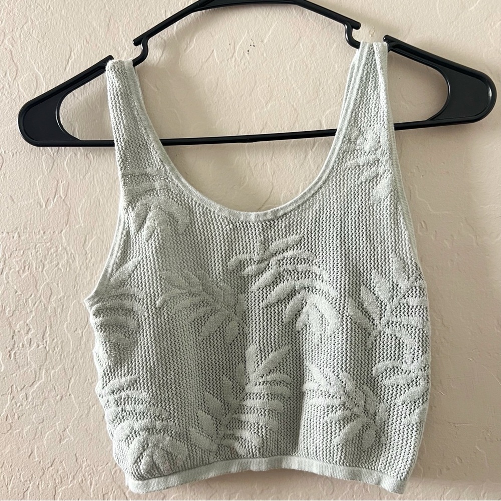 Madewell Palm-Stitch Crop Sweater Tank - Picture 4 of 7